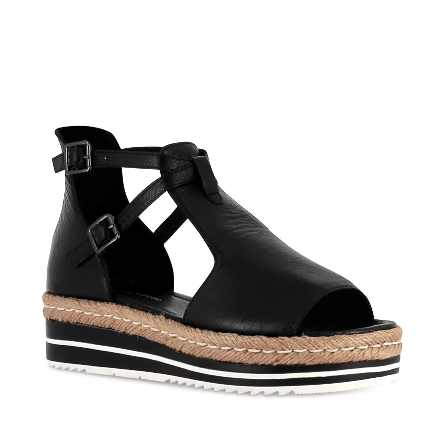 Light Balance Vine Step ALEXYS - BLACK LEATHER