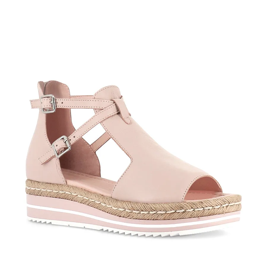 Open Toe Casual Shoes ALEXYS - ROSE LEATHER