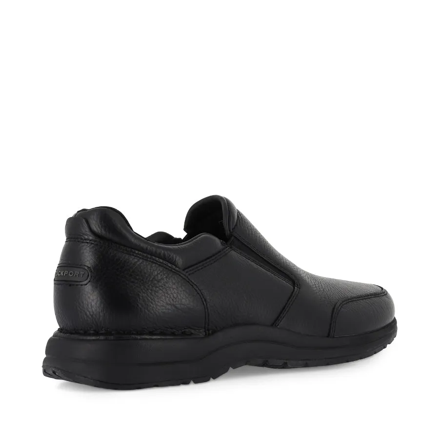 EDGE HILL SLIP ON - BLACK LEATHER Lightweight Design Heel Fit