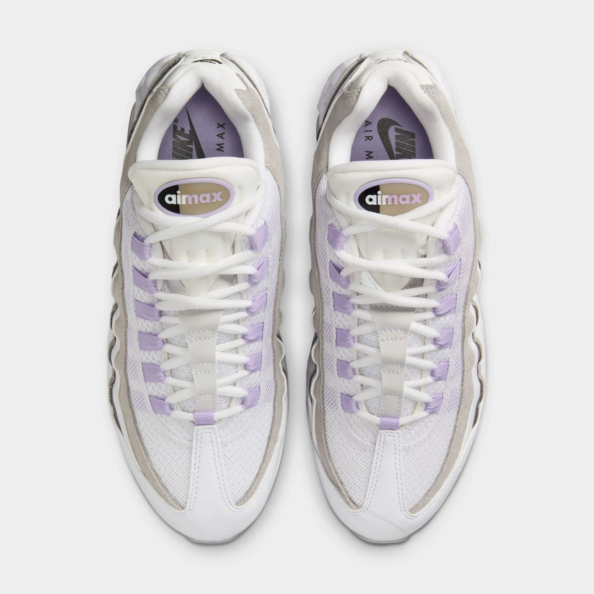 Nike Women's Air Max 95 White / Hydrangeas - Light Graphite Hydrophobic Fabric Pu Upper