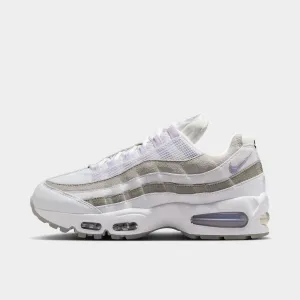 Precision Stitching Stretch fit Nike Women's Air Max 95 White / Hydrangeas - Light Graphite