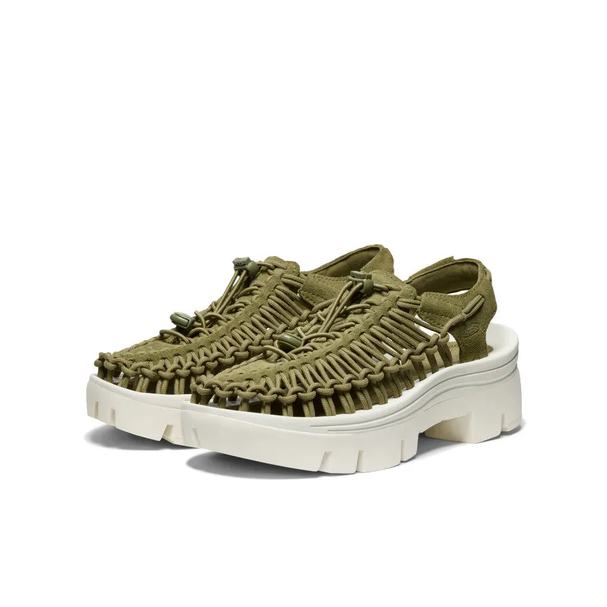 school students tone All Gender UNEEK PLT Sneaker  |  Martini Olive/Star White