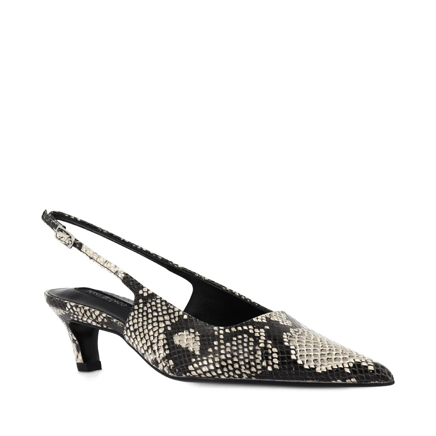 KOURT - ECRU SNAKE Flexible Flats