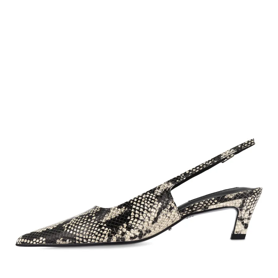 Breathable All-Day Shoes Timeless Fit KOURT - ECRU SNAKE