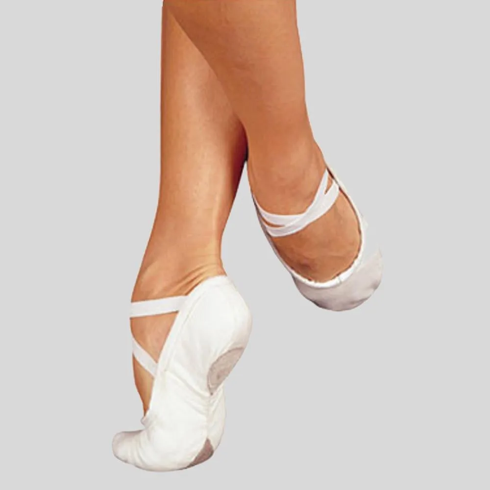 Athletic materials SANSHA WHITE CANVAS BALLET SLIPPER - PRO 1C