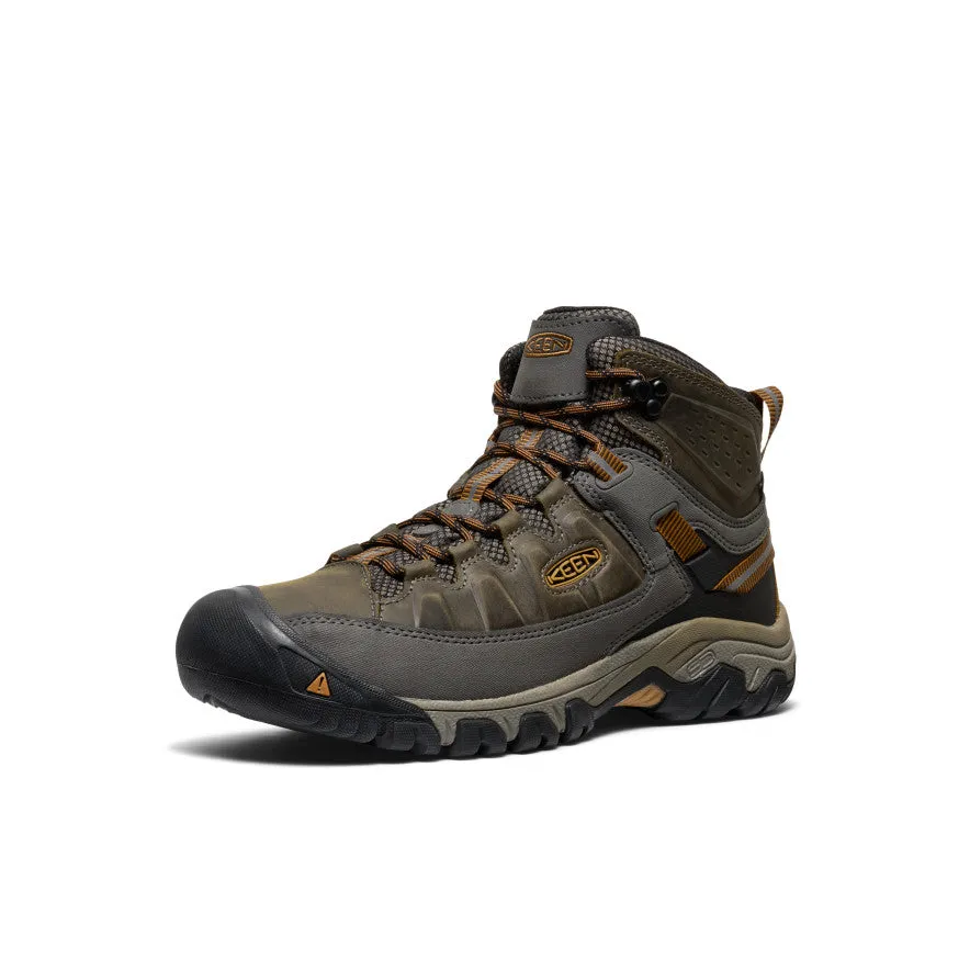 subtle - patterns Men's Targhee III Waterproof Mid Wide  |  Black Olive/Golden Brown