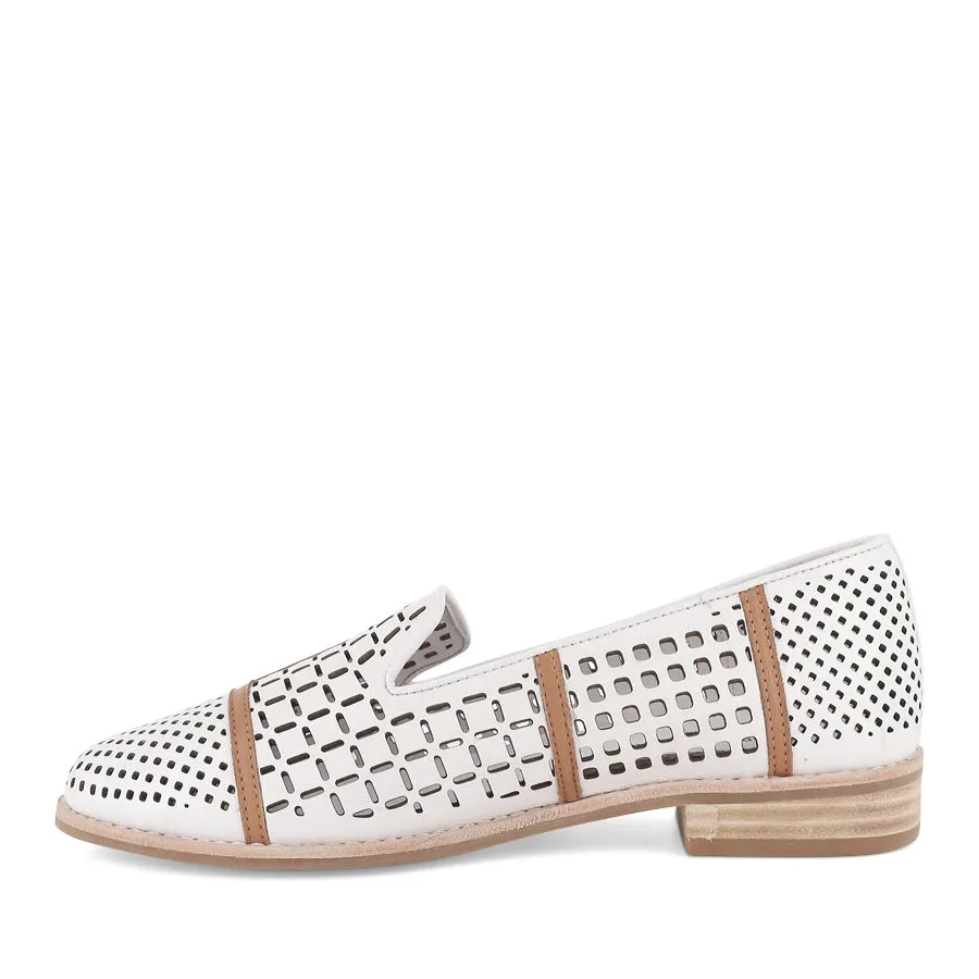 ALYCIA - WHITE TAN LEATHER Way Guard Soft Walk