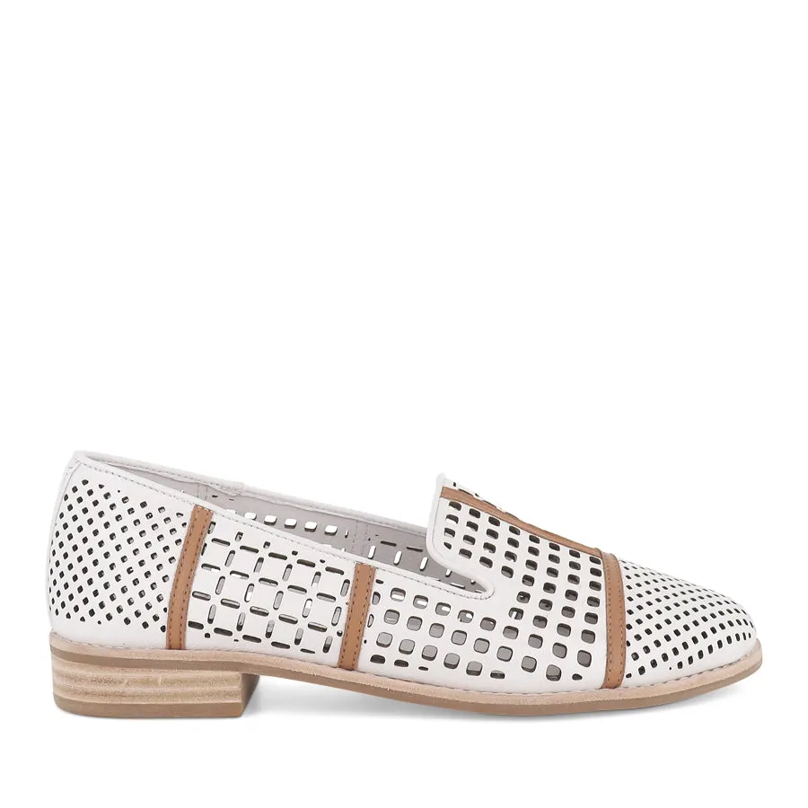 ALYCIA - WHITE TAN LEATHER Hill Path
