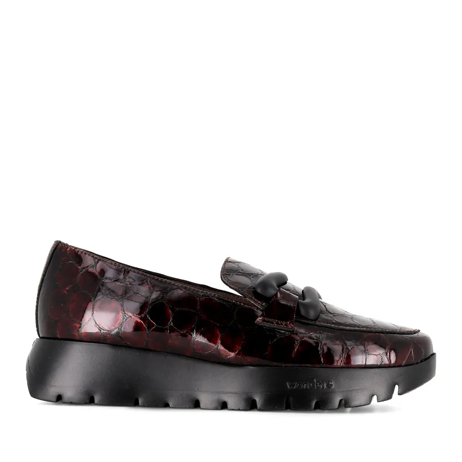 AMIRS A-2430 - CUERO CROC PATENT Premium Leather Shoes Casual Comfort Fit