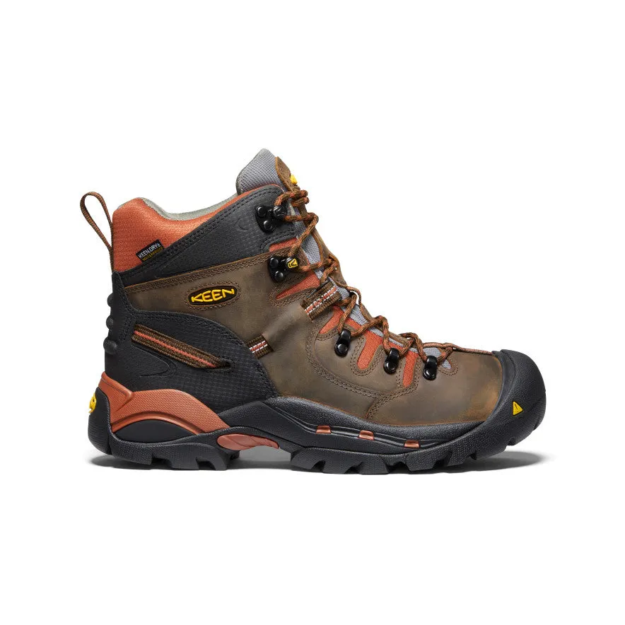 Upgraded look Men's Pittsburgh 6" Waterproof Boot (Soft Toe)  |  Cascade Brown/Bombay Brown
