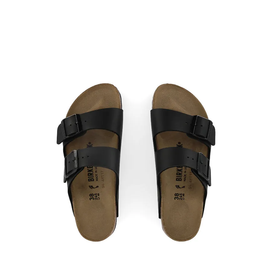 ARIZONA BIRKO-FLOR NARROW - BLACK Flat Sole Odorless