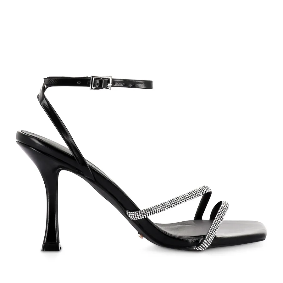 Sun View REYES - BLACK CRINKLE-DIAMANTE