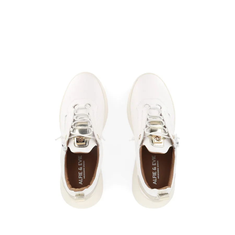 TICKLER - WHITE/GOLD LEATHER ResponsiveSole City Function