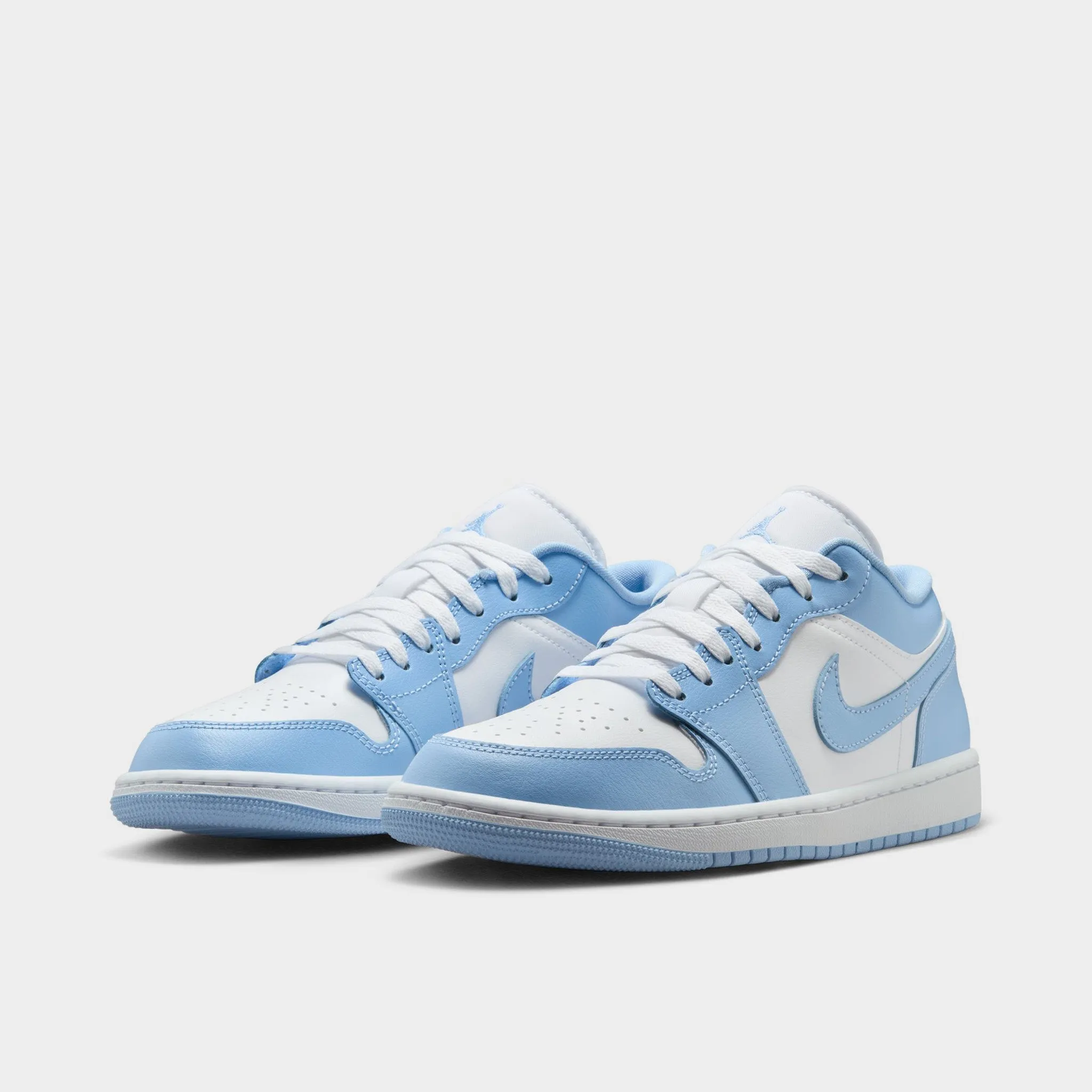 Jordan Women's 1 Low White / Aluminum Flex Zone Grooves