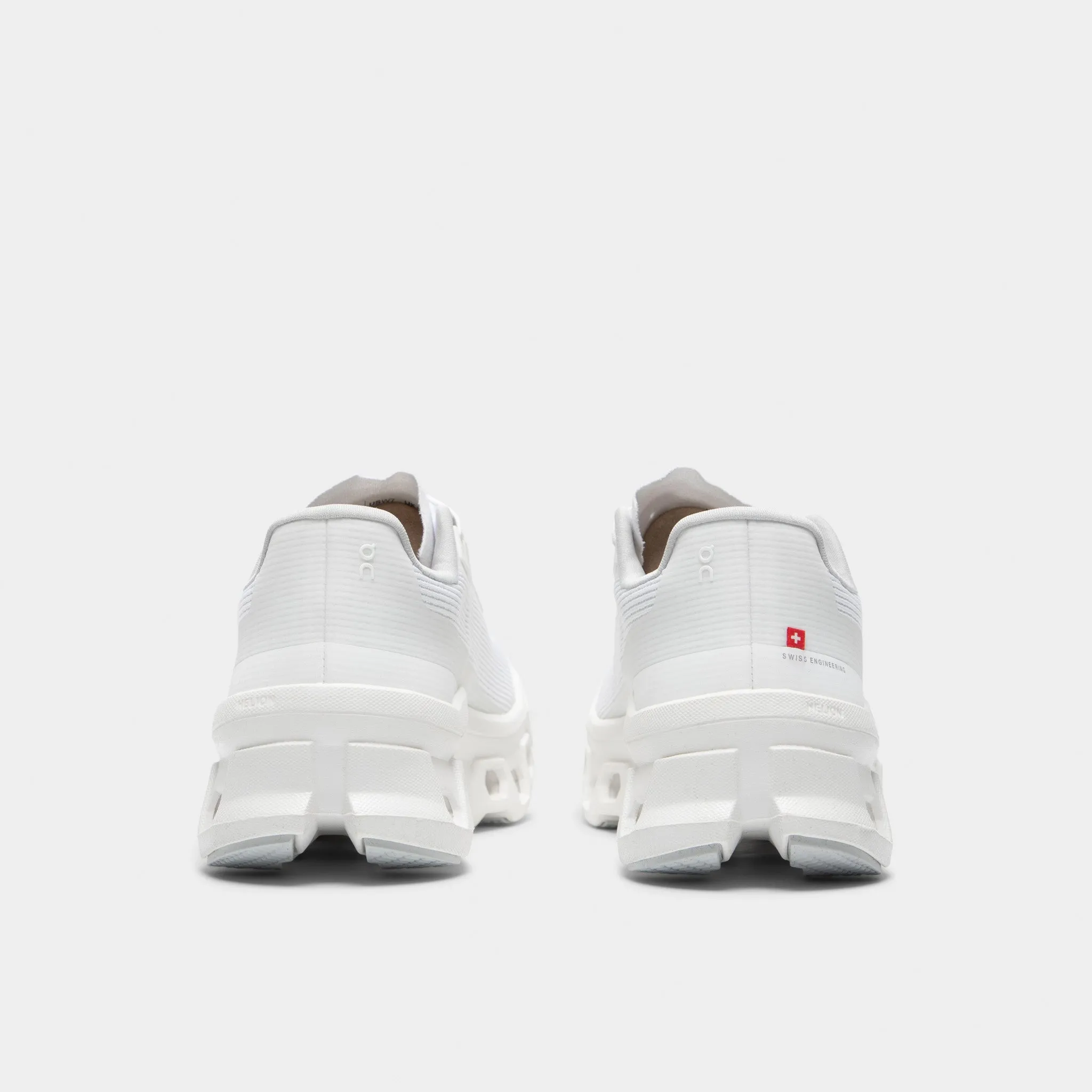 On Women's Cloudmonster Void 1 White / White Smooth Surface Breathable Outsole Vents