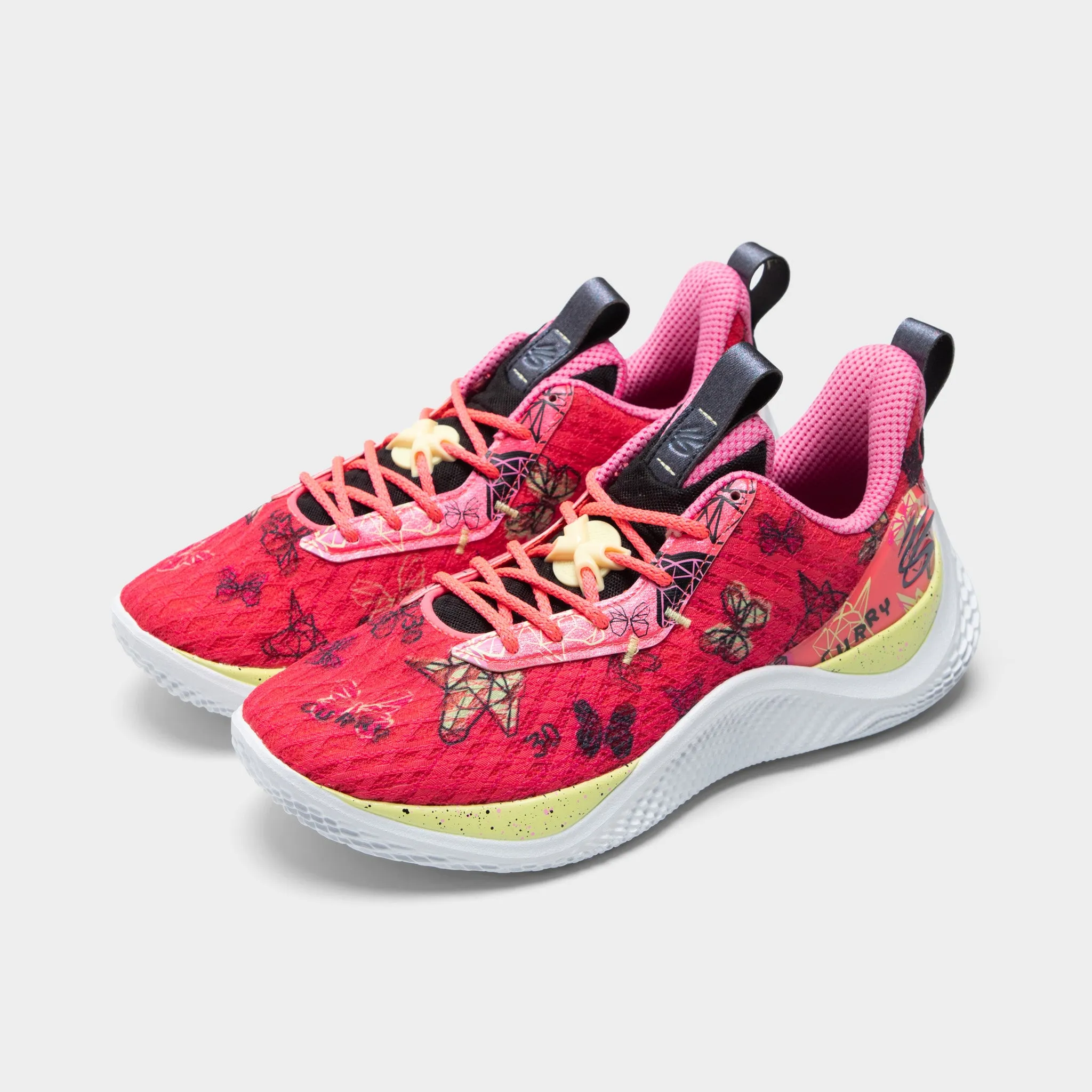 Ultra Responsive Midsole Zero Gravity Midsole Under Armour Curry 10 Pink Edge / Fade - Black