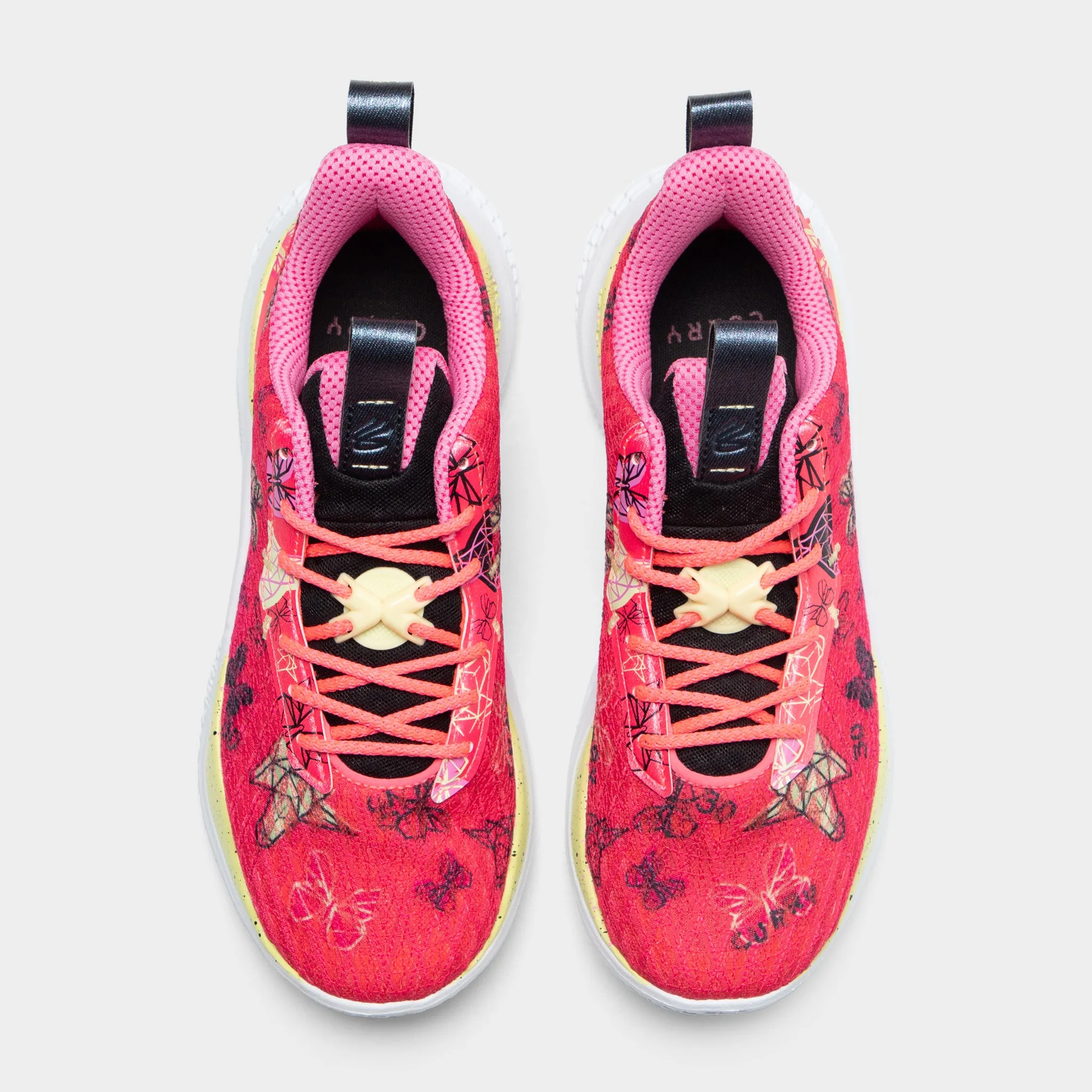 Under Armour Curry 10 Pink Edge / Fade - Black Compression Molded Phylon Rotational Studs