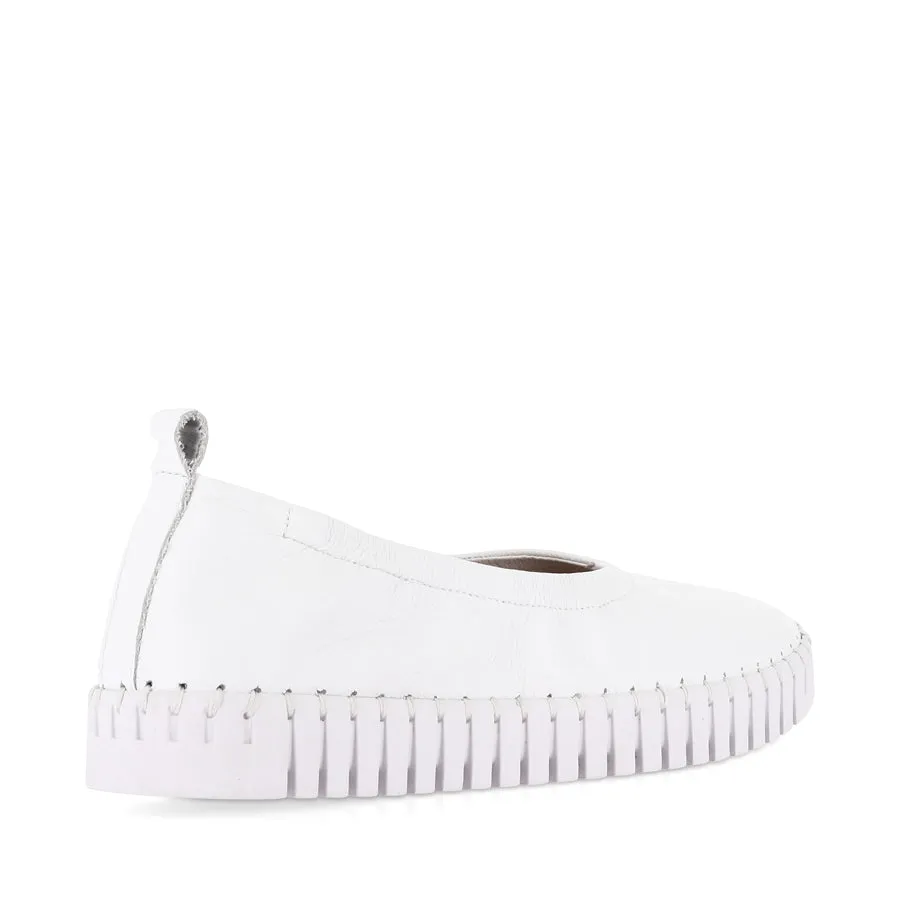 HEATON - WHITE WHITE LEATHER Modern Leather Upper