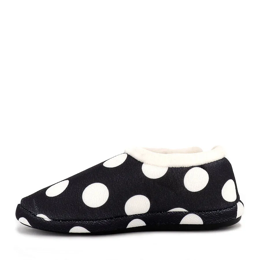 Comfortable Adaptability JANE CLOSED - BLACK POLKADOT