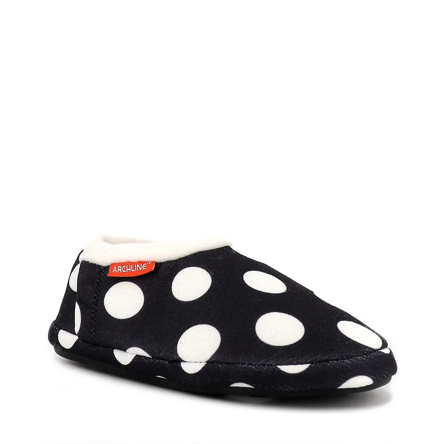 JANE CLOSED - BLACK POLKADOT Waterproof Material High Comfort
