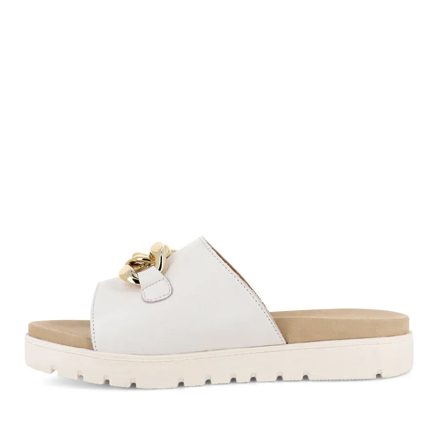Sleek Look NARRY XW - WHITE LEATHER