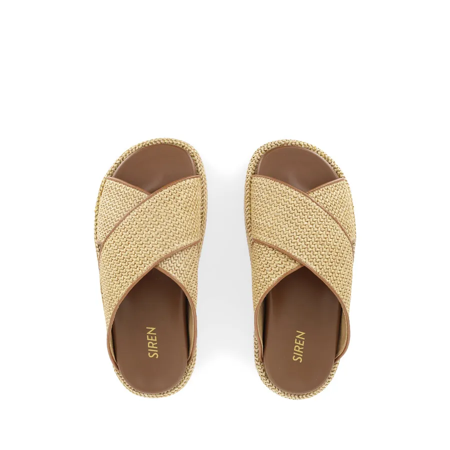APRIL - NATURAL WEAVE TAN Cozy Fit Simple Footwear