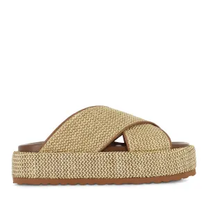 Comfortable Performance Comfort footbed APRIL - NATURAL WEAVE TAN