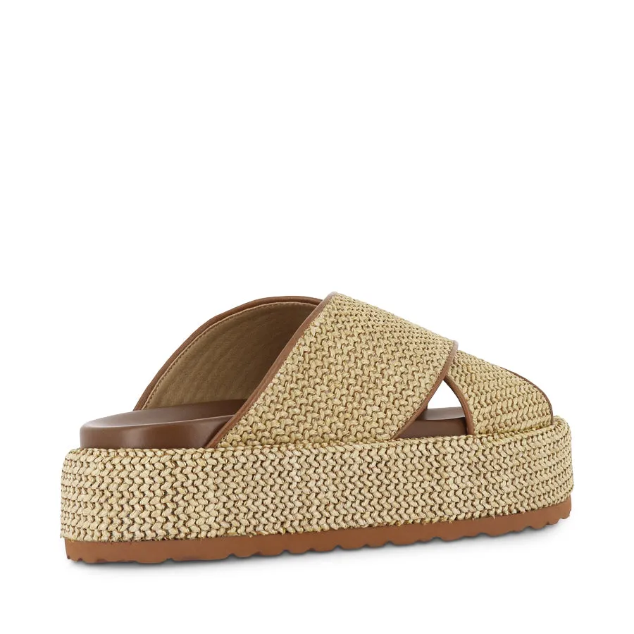 APRIL - NATURAL WEAVE TAN Comfortable Feeling PaddedCollar