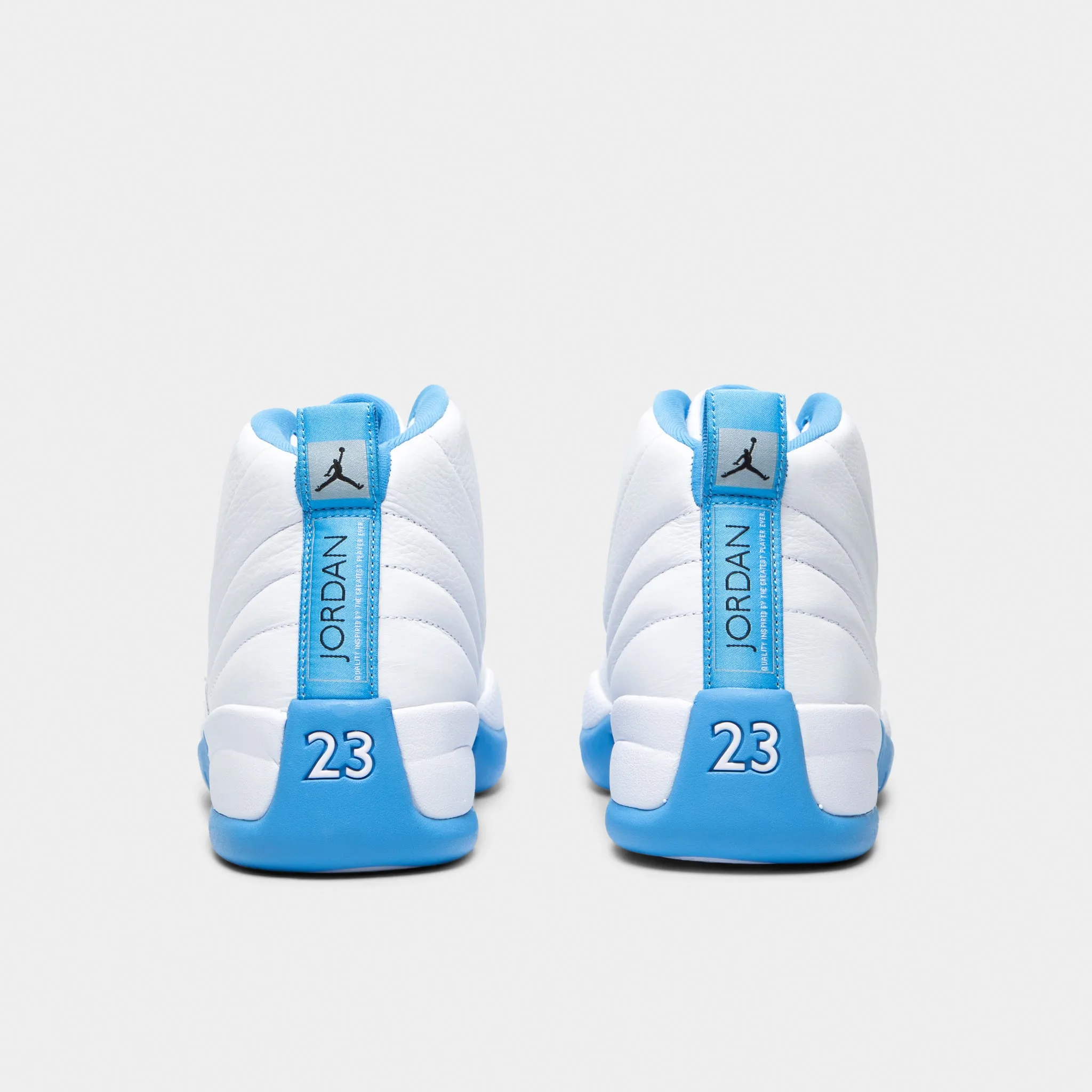 Jordan 12 Retro White / University Blue - Metallic Silver Contoured ComfortableFit