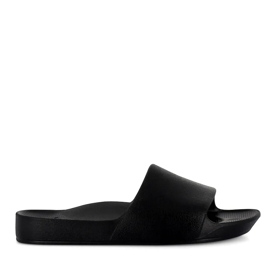 Slip Fit Comfort ARCH SUPPORT SLIDES - BLACK