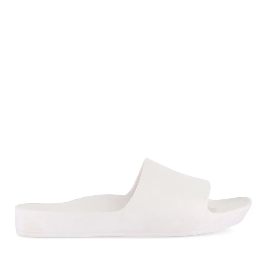 ARCH SUPPORT SLIDES - WHITE Lightweight Comfort Comfortable And Versatile