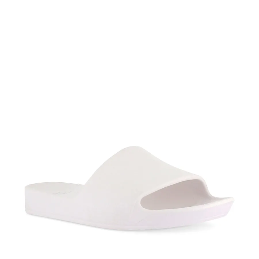 ARCH SUPPORT SLIDES - WHITE Easy Slip Fit Superior Performance