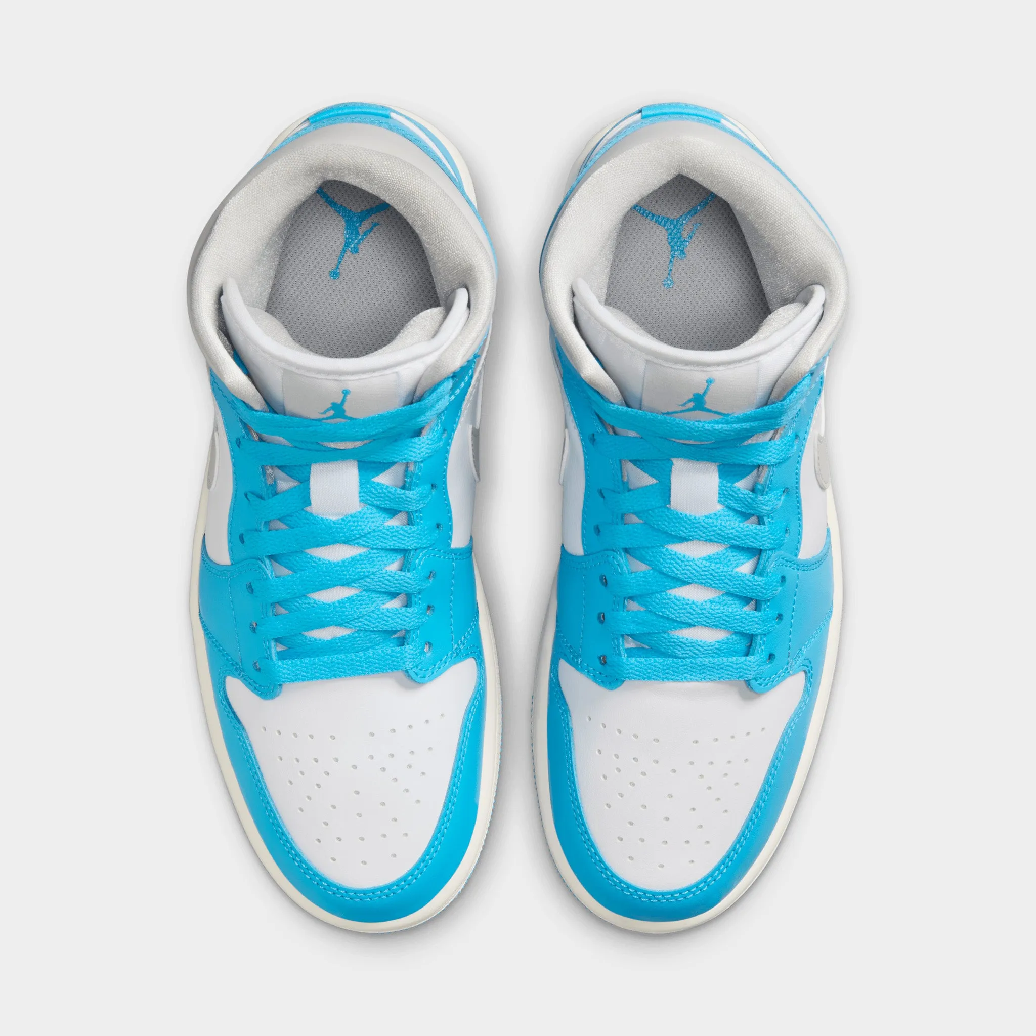 Gym Essential Jordan Women's 1 Mid Dark Powder Blue / Neutral Grey - White