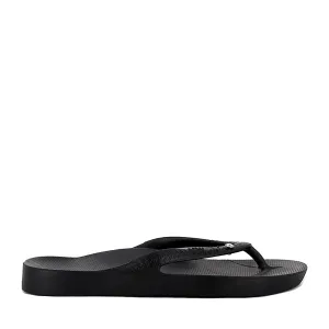 ARCH SUPPORT THONGS - BLACK CRYSTAL wedge sandals