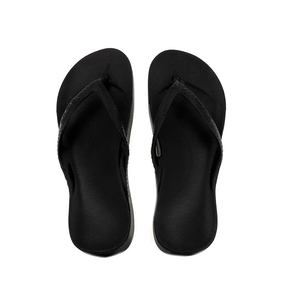 ARCH SUPPORT THONGS - BLACK Carry Light Trendy Footwear Design