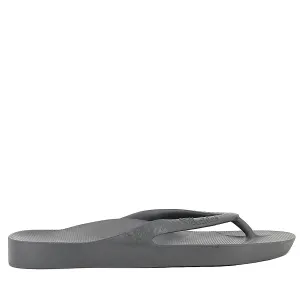 Work Break Padded ARCH SUPPORT THONGS - CHARCOAL