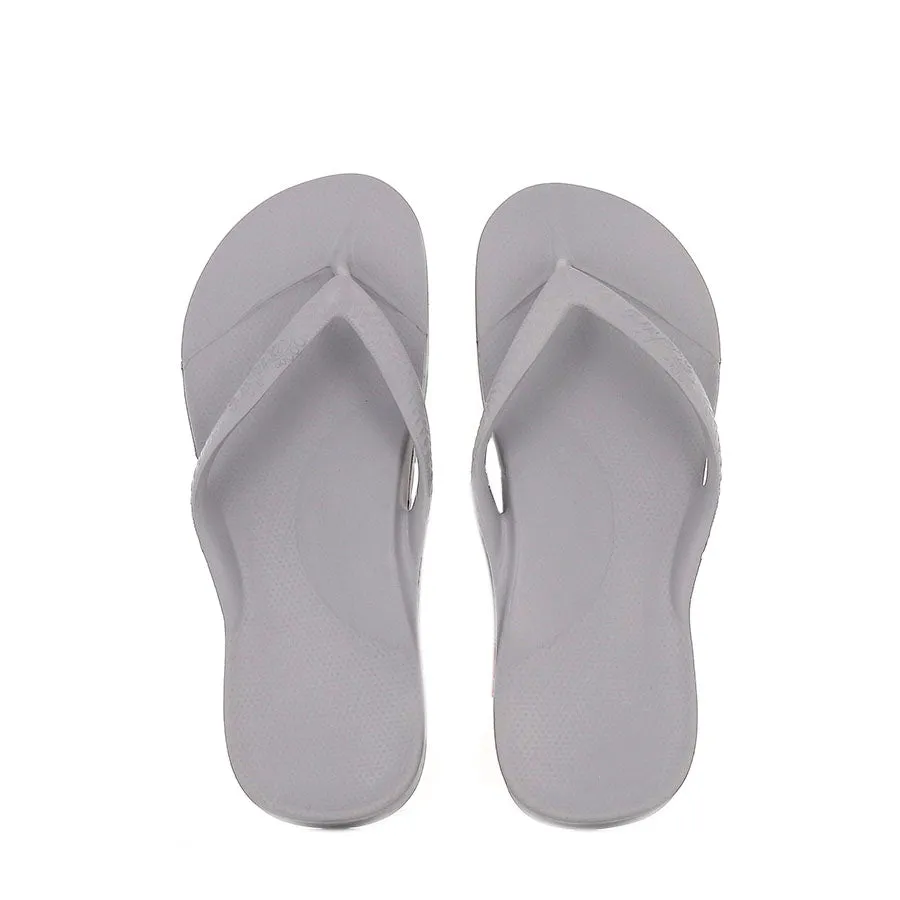 ARCH SUPPORT THONGS - GREY Open Feel Animal Print