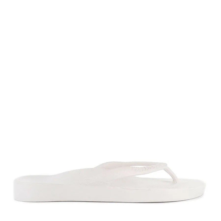 ARCH SUPPORT THONGS - WHITE Relaxed Flip-flops