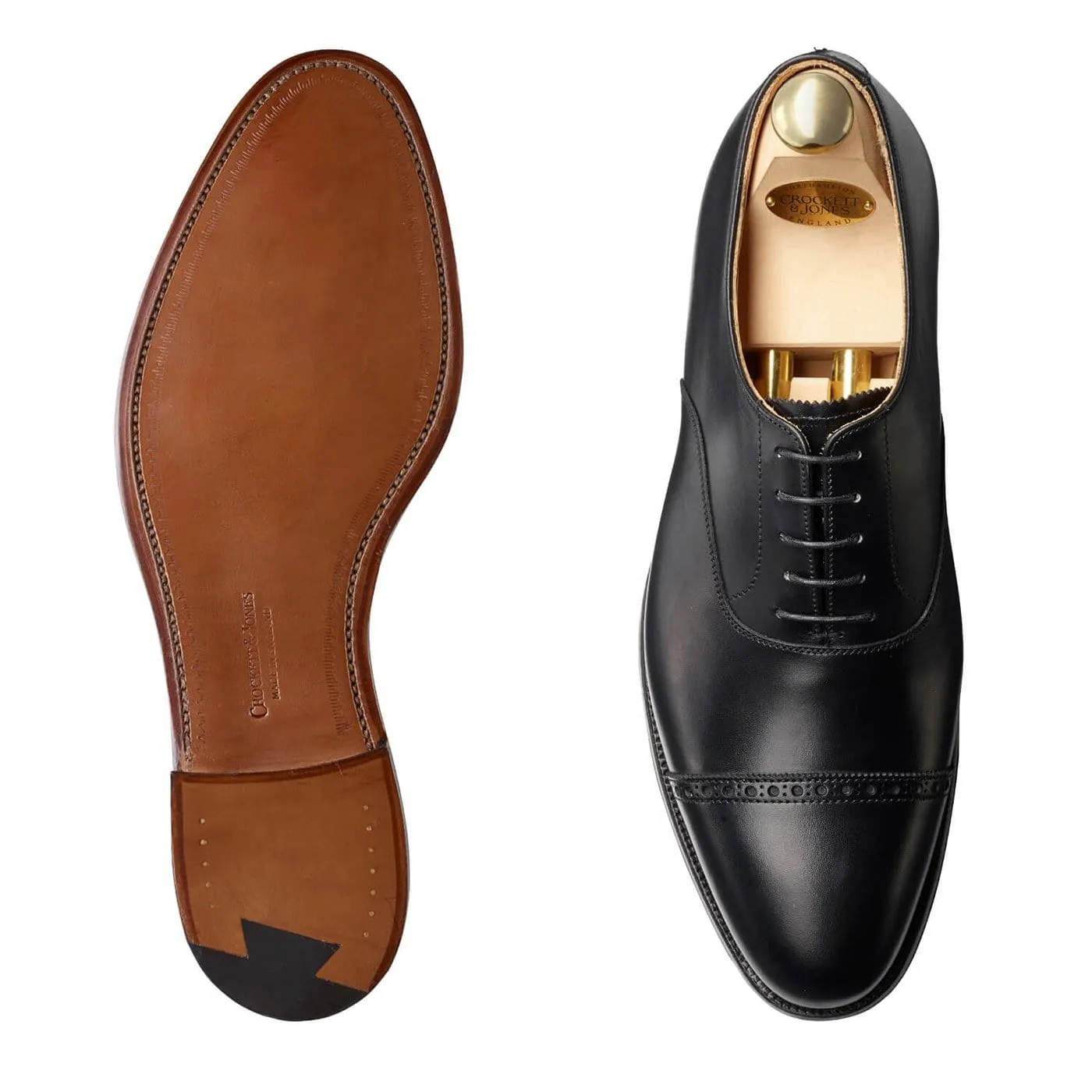 Arden Black Calf Luxury Design Split Toe Oxfords