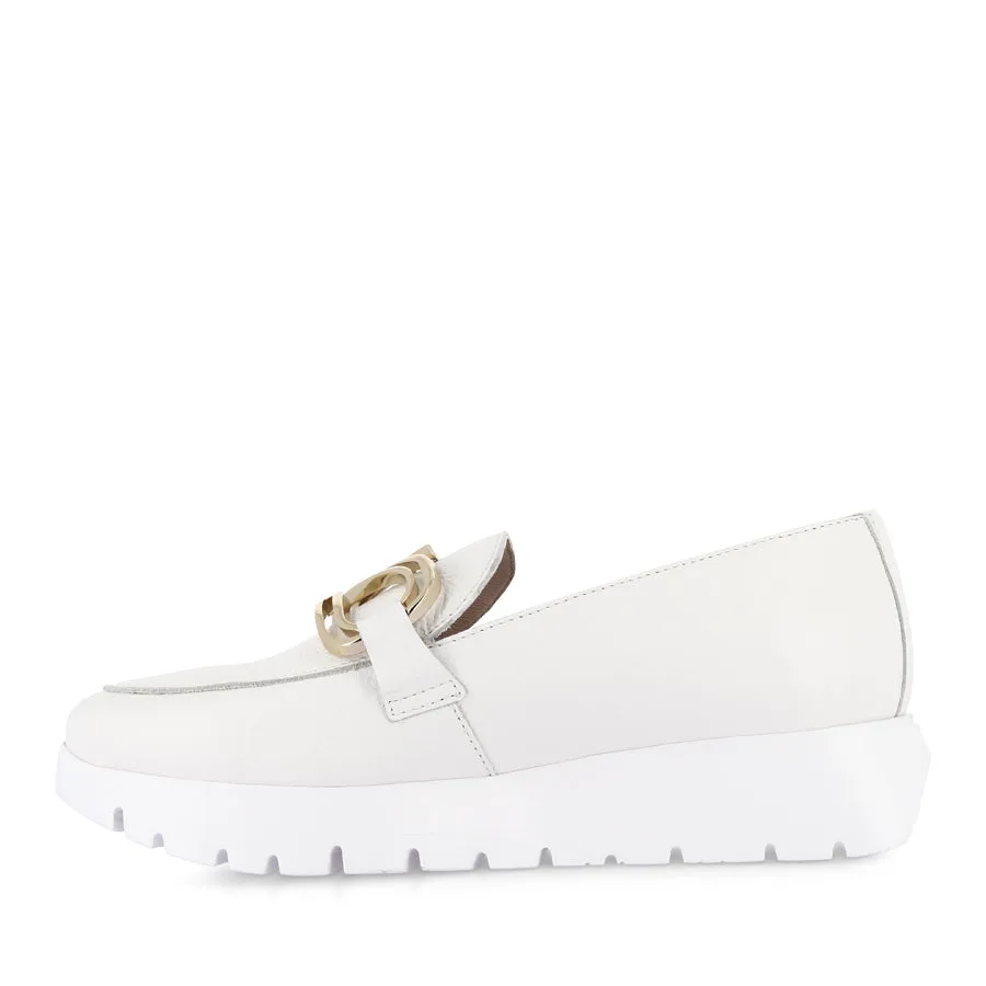 ARIANA A-2462 - WHITE LEATHER Versatile Office Shoes Sturdy Build