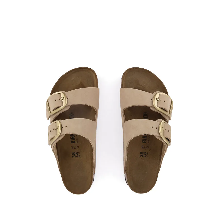 Leather Upper Light Travel Shoes ARIZONA BIG BUCKLE SEASONAL - SANDCASTLE NUBUCK