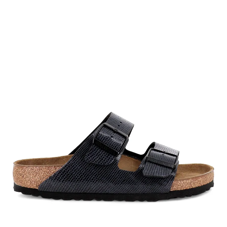 ARIZONA BIRKO-FLOR MAGICAL METALLIC - MIDNIGHT LEATHER Resort Look Street Cool