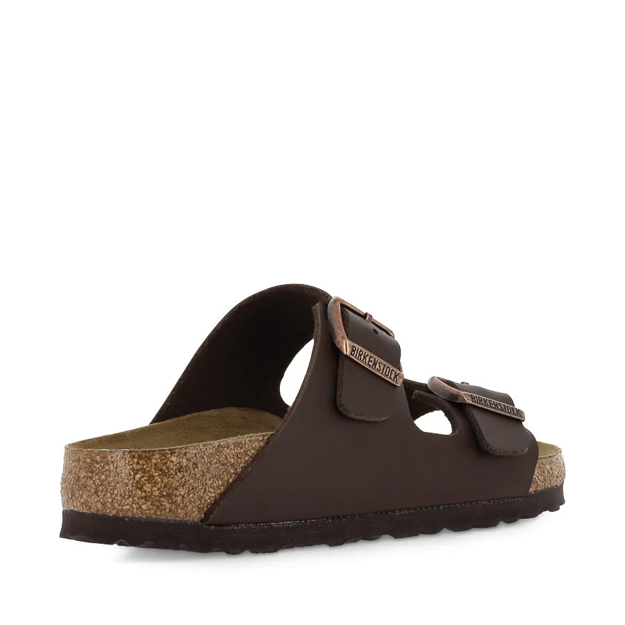 ARIZONA BIRKO-FLOR NARROW - DARK BROWN Relaxed Open Toe Shoes Vacation Flip-flops
