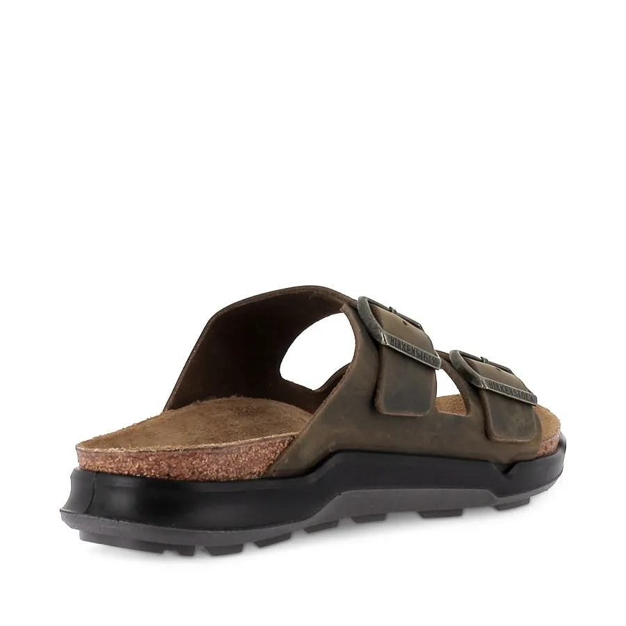 Blue Cool Sandal Repairs ARIZONA CROSS TOWN - FADED KHAKI OILED LEATHER