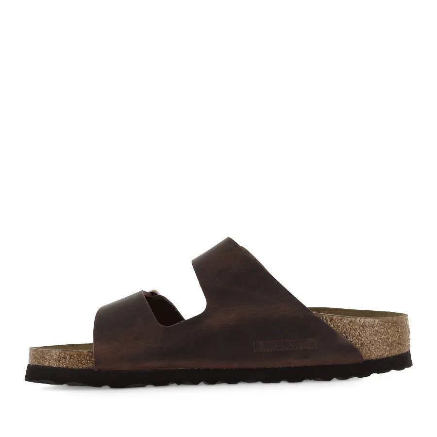 Effortless Sandal Fit Soft Footwear ARIZONA NATURAL LEATHER NARROW - HABANA LEATHER