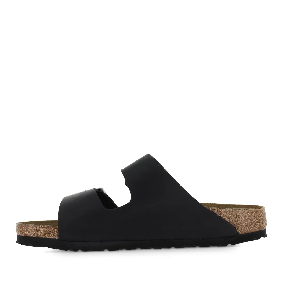 Beach Ready ARIZONA NATURAL LEATHER NARROW - OILED BLACK LEATHER