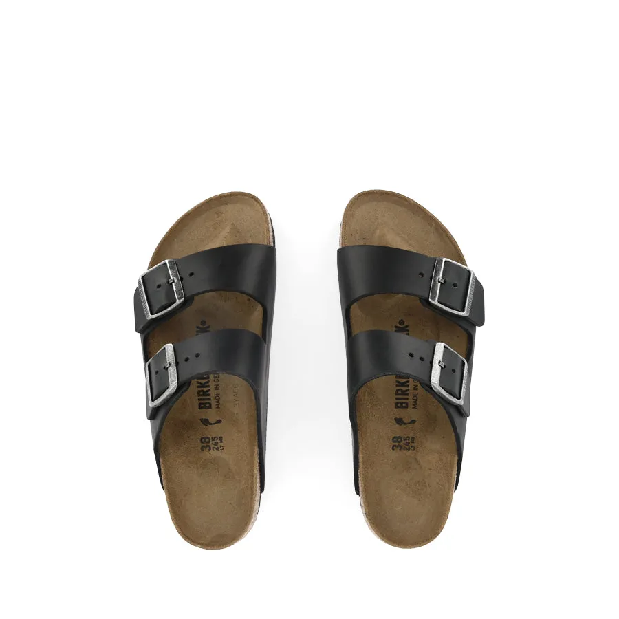 Gentle Walk ARIZONA NATURAL LEATHER NARROW - OILED BLACK LEATHER