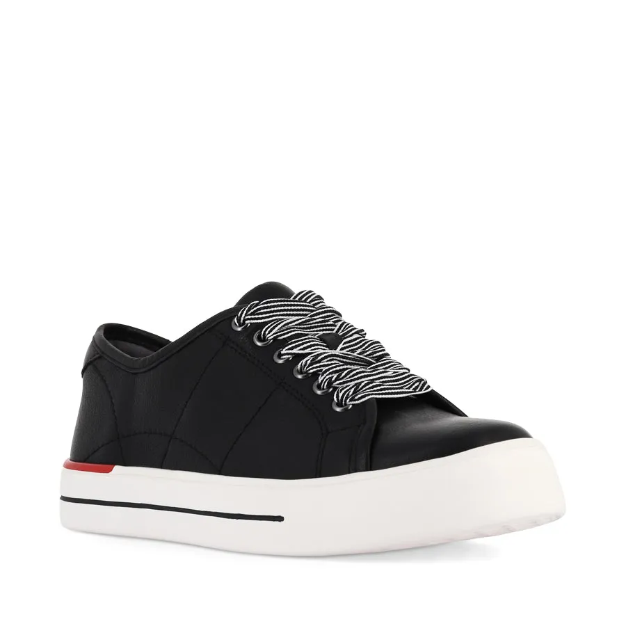 ASHLEEN W - BLACK LEATHER Shock Absorbing Dynamic Traction Pattern