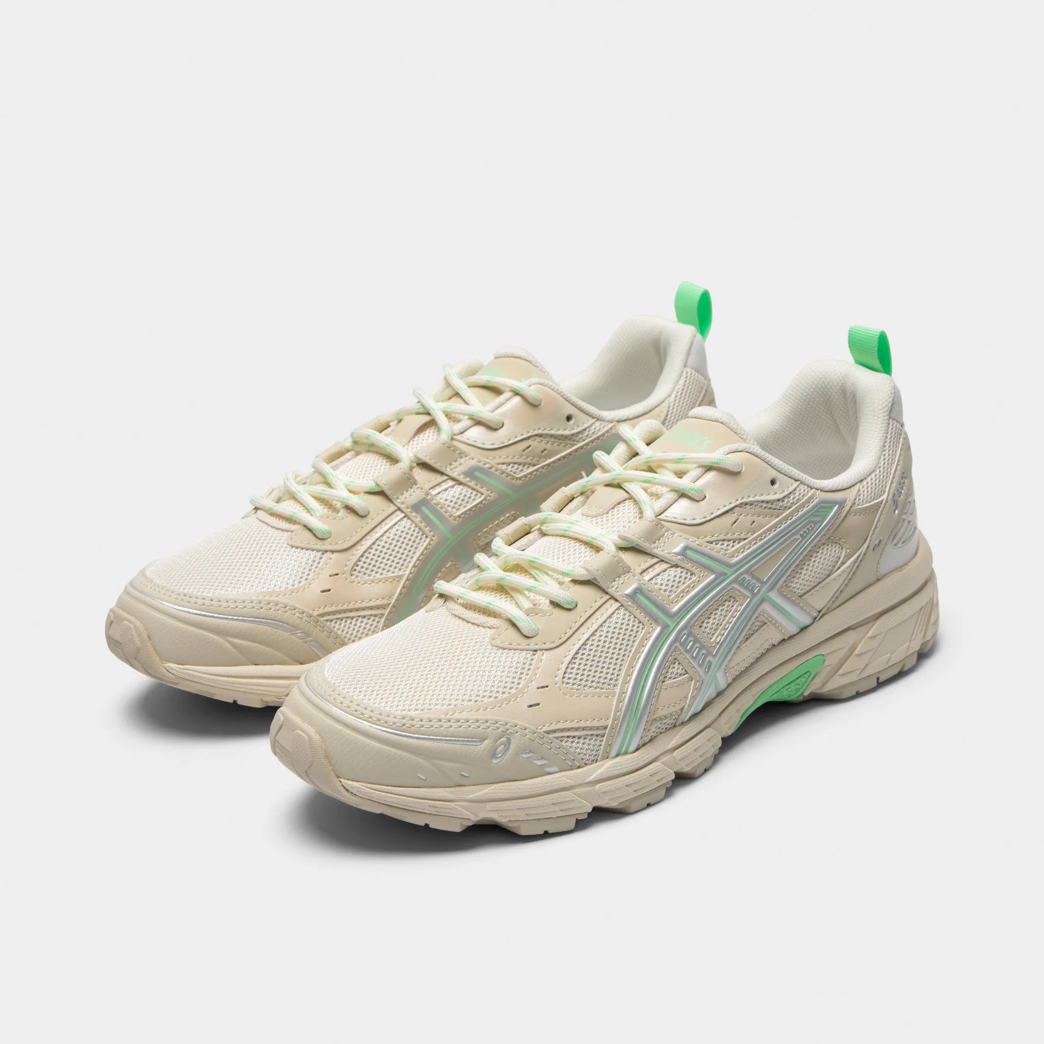 ASICS GEL-NUNOBIKI Cream / Green Abrasion Resistant Upper