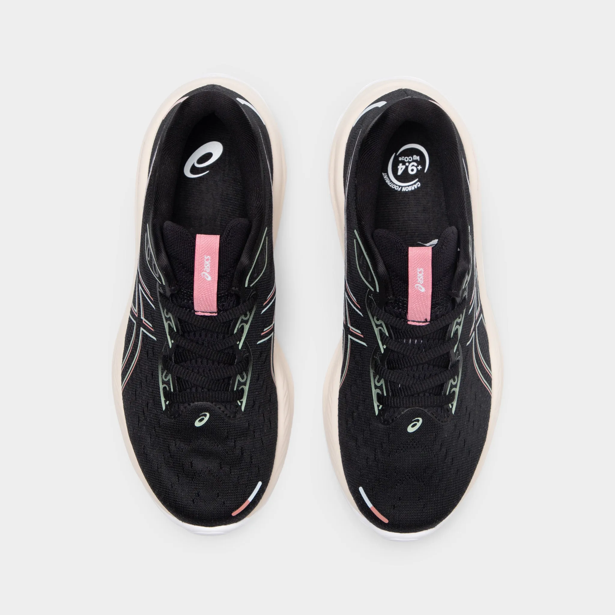Balanced weight Friction Resistant Materials ASICS Women's GEL-Cumulus 26 Black / Dark Jade
